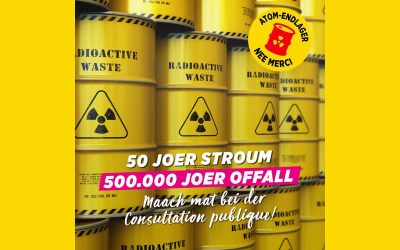 Dréngend: Zesummen géint de geféierlechen Stockage vun Atommüll!